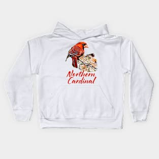 Northern Cardinal Red Kids Hoodie